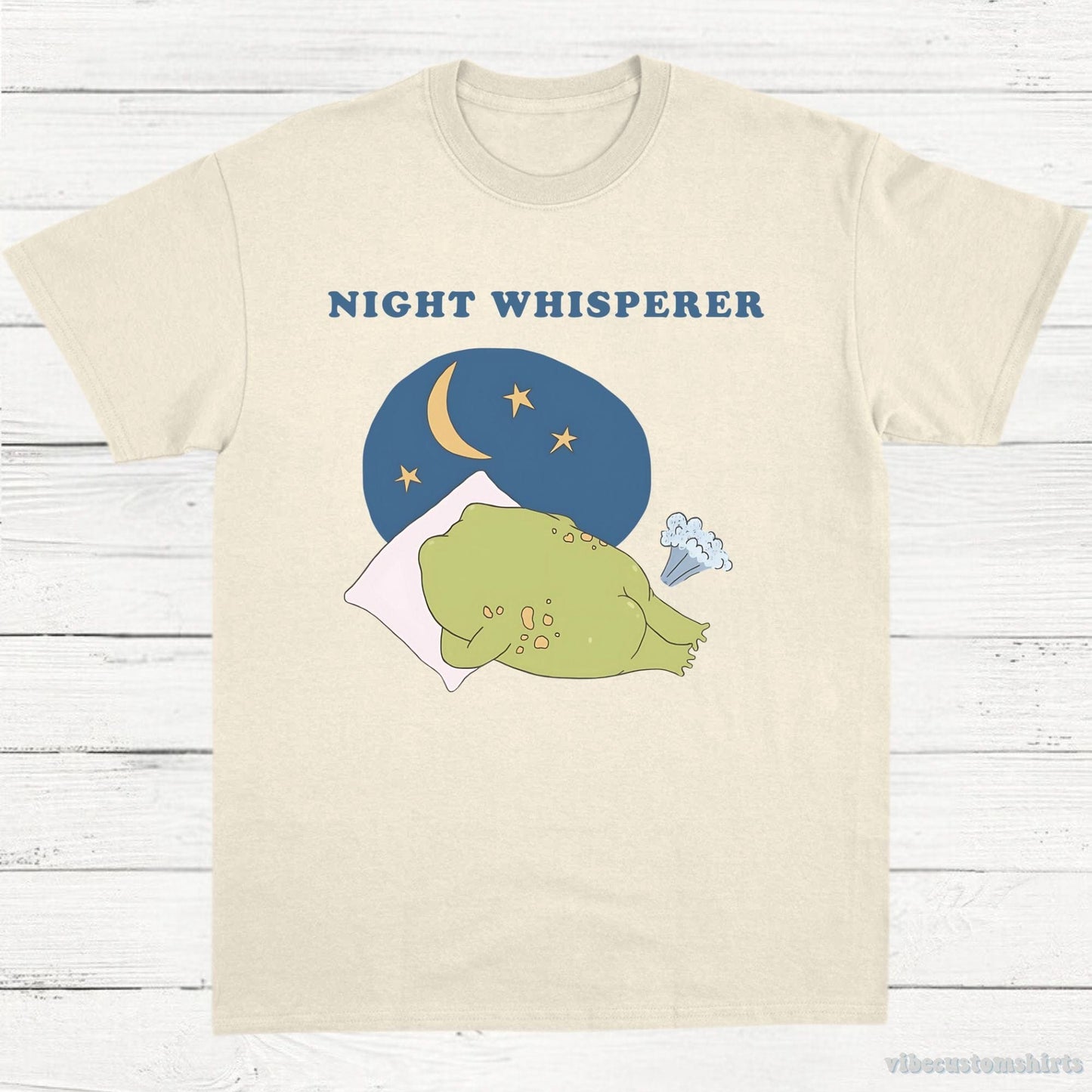 T-Shirt Natural / S Night Whisperer Silly Frog Shirt