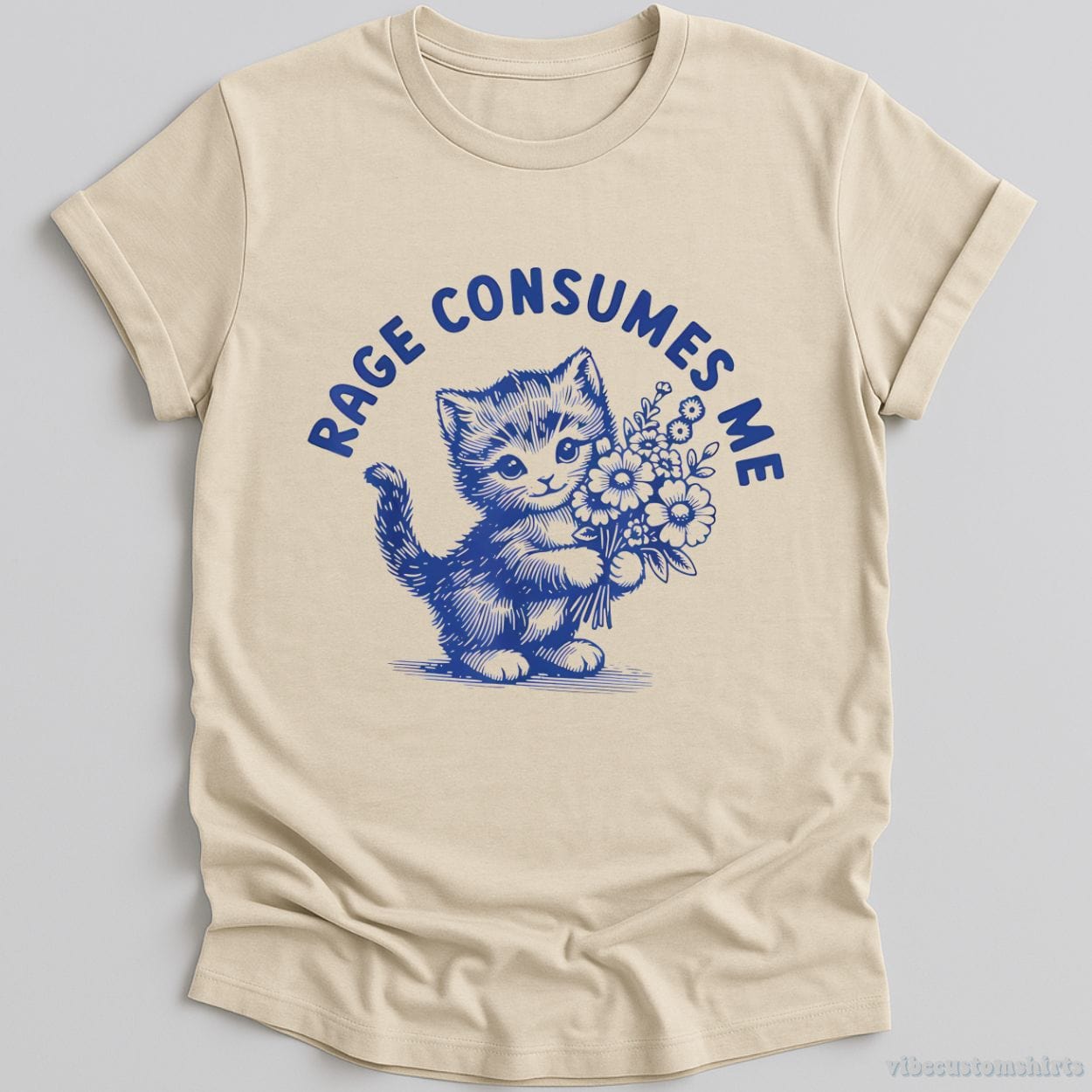 Rage Consumes Me Cat Flower Shirt