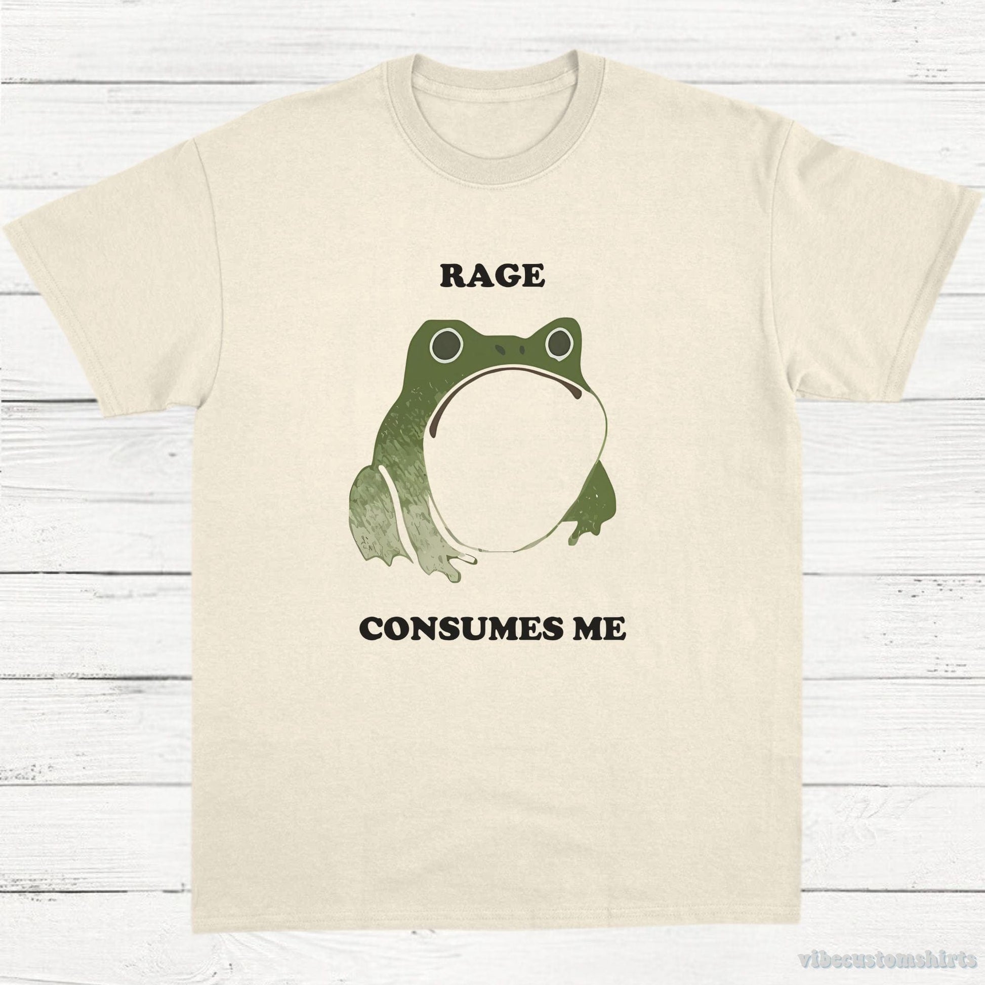 T-Shirt Natural / S Rage Consumes Me Funny Frog  Shirt