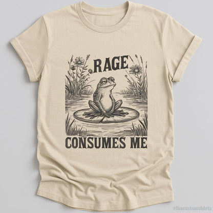 T-Shirt Natural / S Rage Consumes Me Vintage Frog Shirt