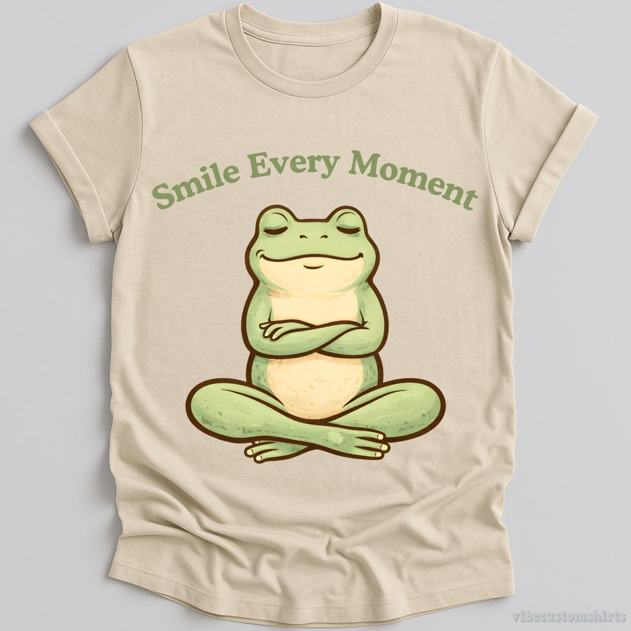 T-Shirt Natural / S Smile Every Moment Cute Frog Shirt
