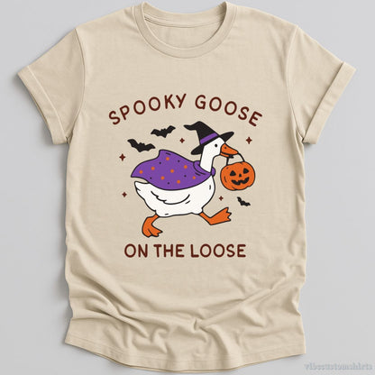 T-Shirt Natural / S Spooky Goose on the Loose Shirt
