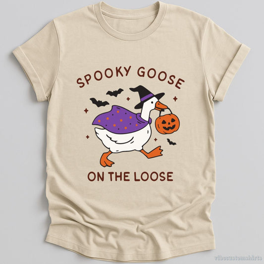 T-Shirt Natural / S Spooky Goose on the Loose Shirt
