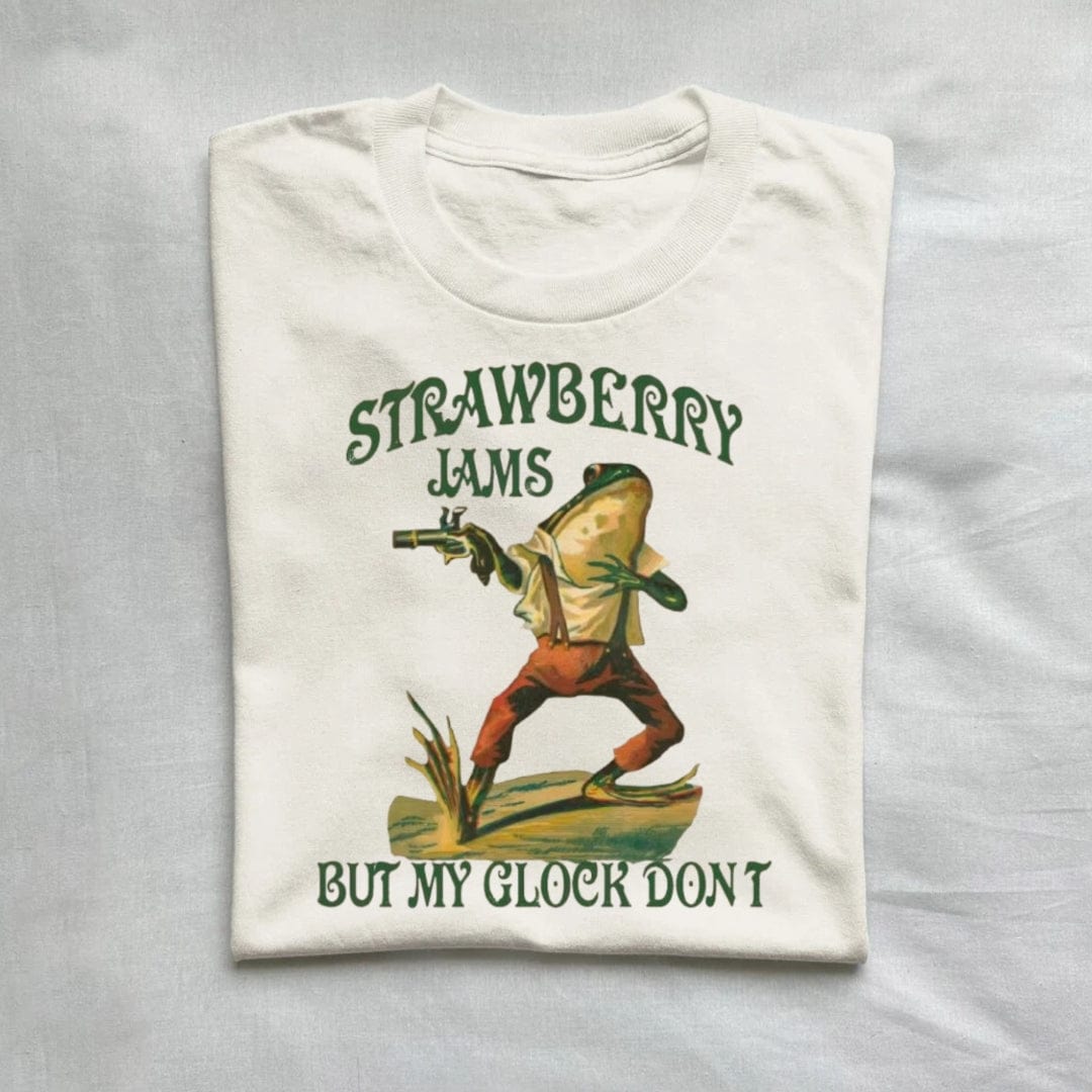 T-Shirt Natural / S Strawberry Jams But My Glock Don't T-Shirt