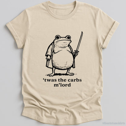 T-Shirt Natural / S ’T was the Carbs M’Lord Hungry Frog Shirt