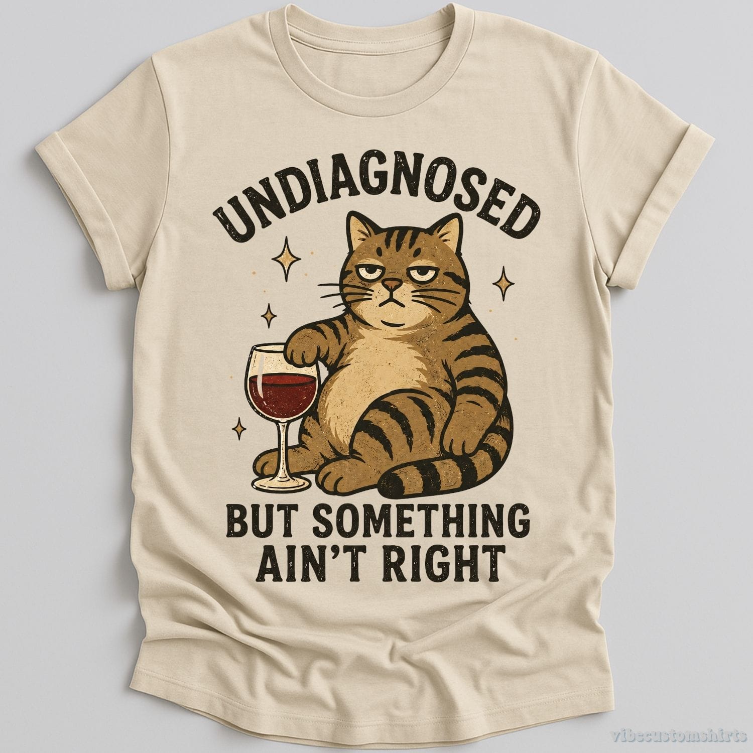 T-Shirt Natural / S Undiagnosed But Something Ain't Right Cat Shirt