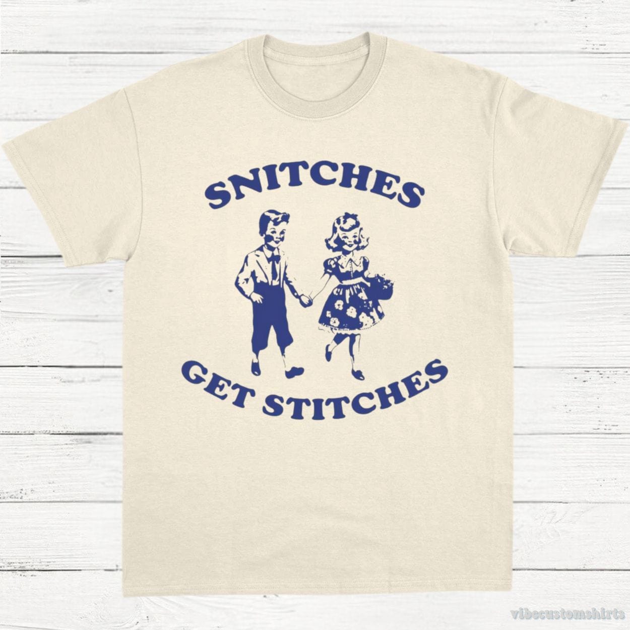 T-Shirt Natural / S Vintage Snitches Get Stitches Shirt