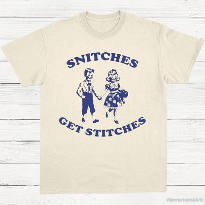 T-Shirt Natural / S Vintage Snitches Get Stitches Shirt