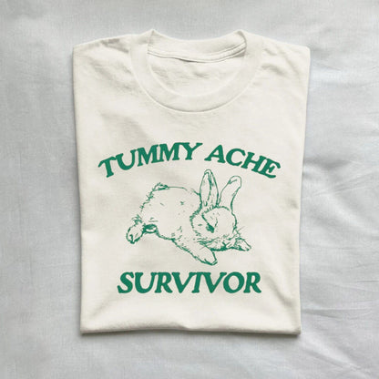 T-Shirt Natural / S Vintage Tummy Ache Survivor Shirt