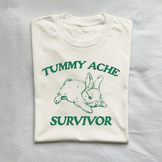 T-Shirt Natural / S Vintage Tummy Ache Survivor Shirt