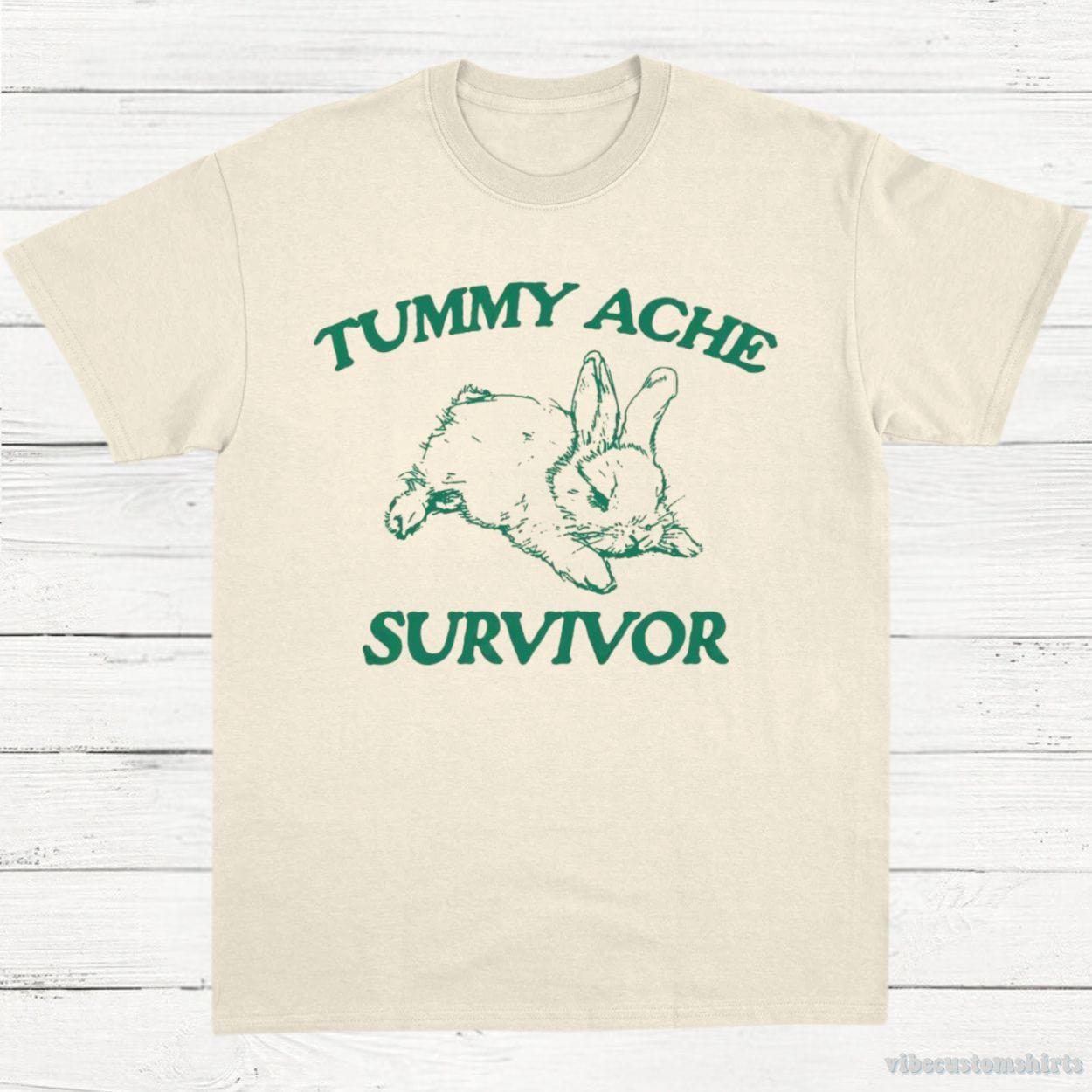 T-Shirt Natural / S Vintage Tummy Ache Survivor Shirt