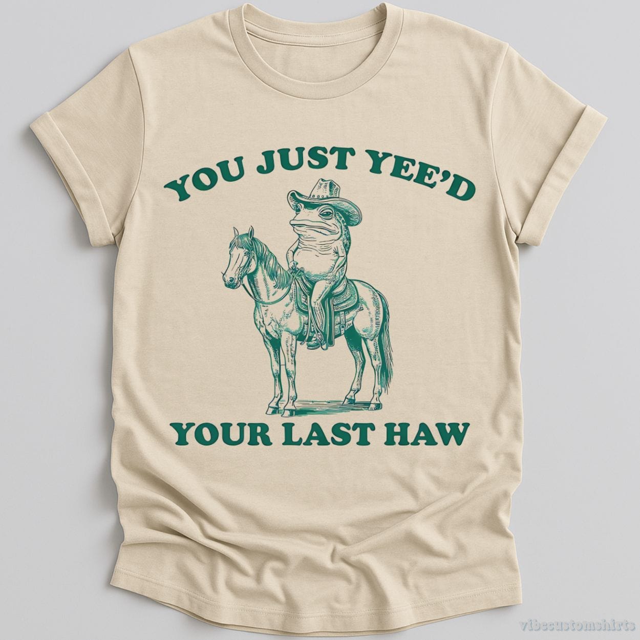 T-Shirt Natural / S You Just Yeed Your Last Haw Cowboy Frog Shirt