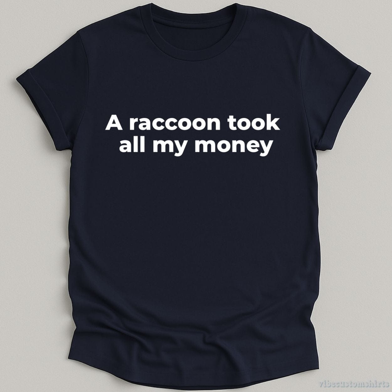 T-Shirt Navy / S A Raccoon Took All My Money Shirt
