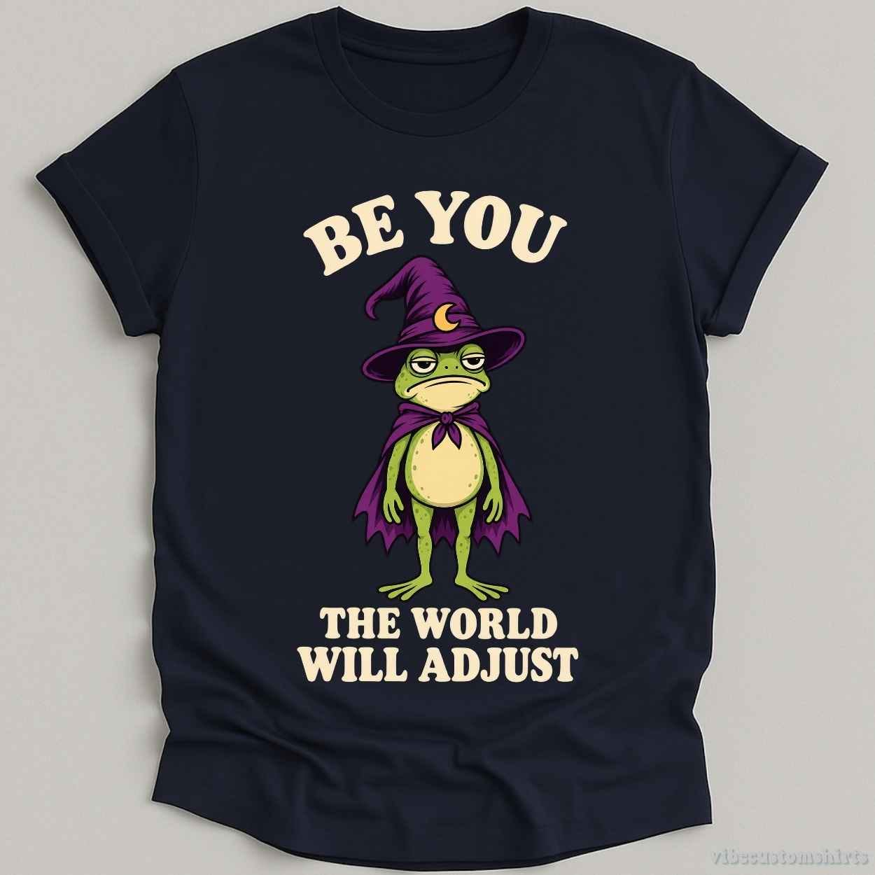 T-Shirt Navy / S Be You The World Will Adjust Frog Shirt