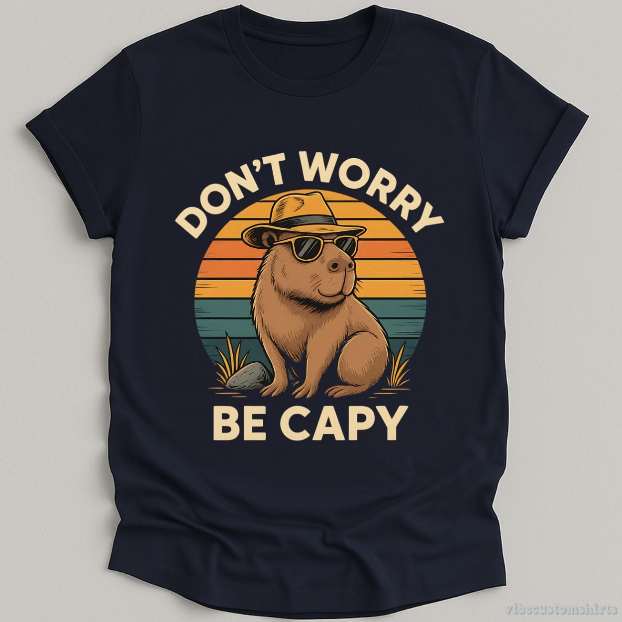 T-Shirt Navy / S Don't Worry Be Capy Shirt