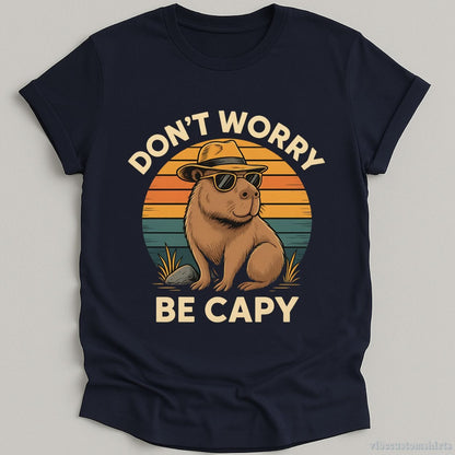 T-Shirt Navy / S Don't Worry Be Capy Shirt