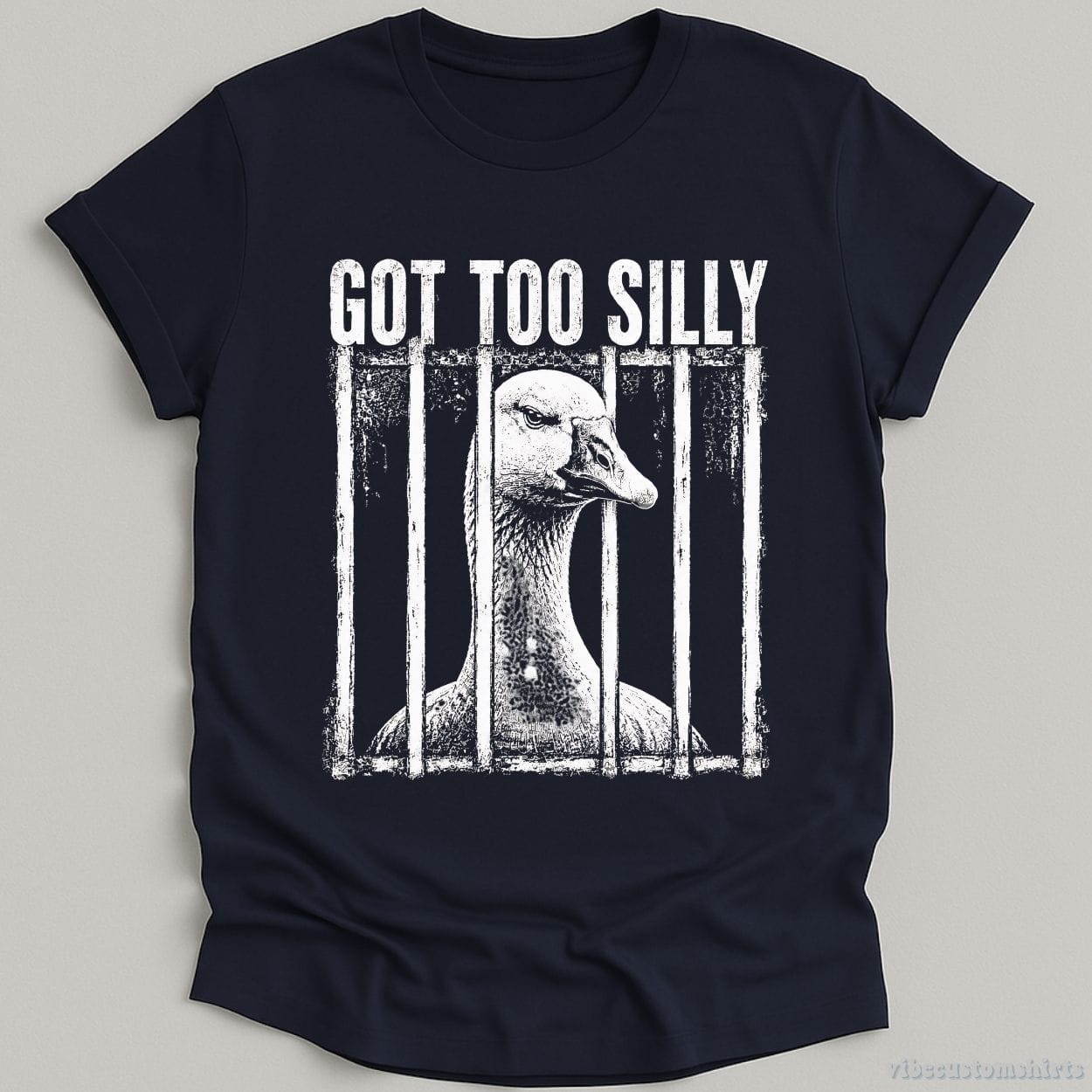 T-Shirt Navy / S Got Too Silly Vintage Goose Meme Shirt