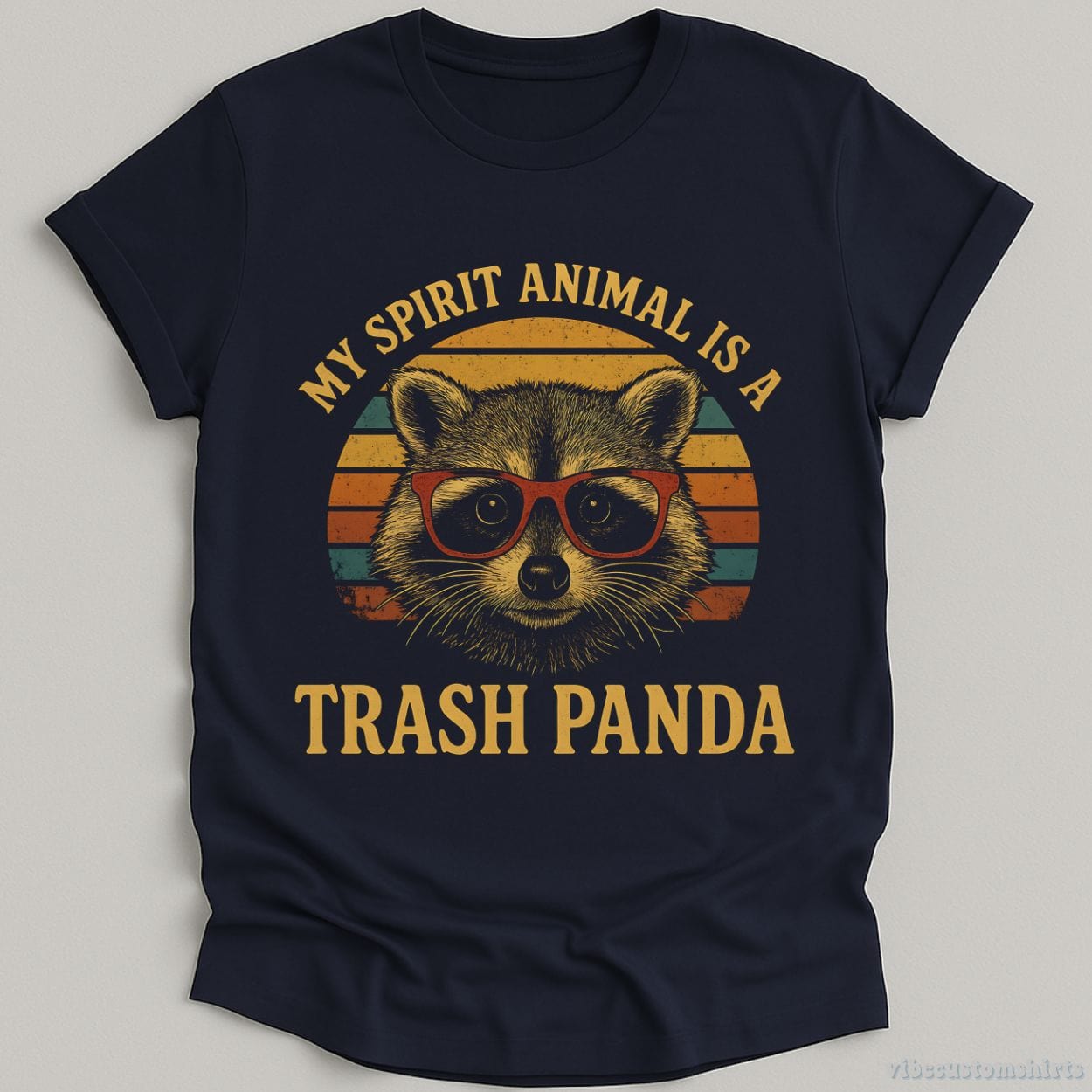 T-Shirt Navy / S My Spirit Animal is A Trash Panda Raccoon Shirt