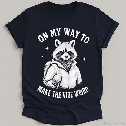T-Shirt Navy / S On My Way To Make The Weird Raccoon Shirt