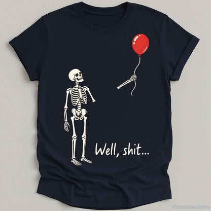 T-Shirt Navy / S Skeleton’s Balloon of Regret Halloween Shirt