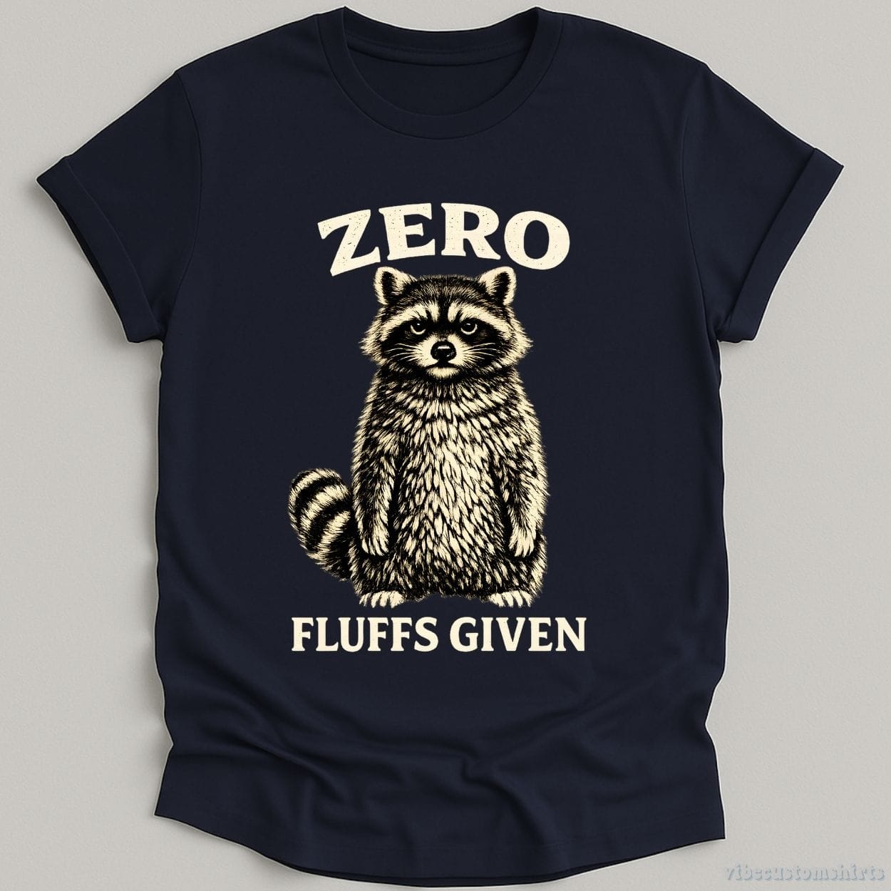 T-Shirt Navy / S Zero Fluffs Given Raccoon Shirt