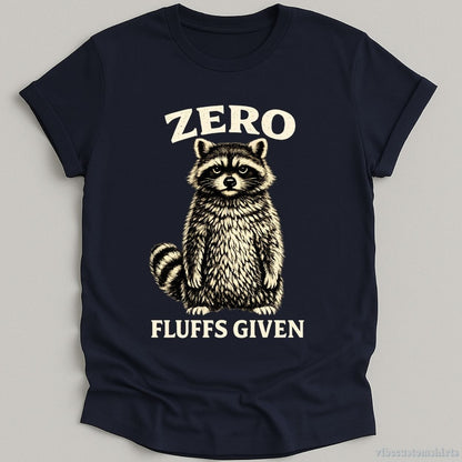 T-Shirt Navy / S Zero Fluffs Given Raccoon Shirt
