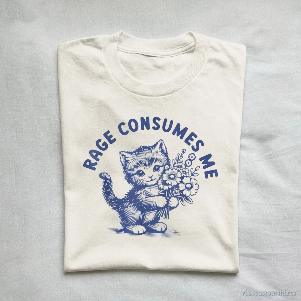 Rage Consumes Me Cat Flower Shirt