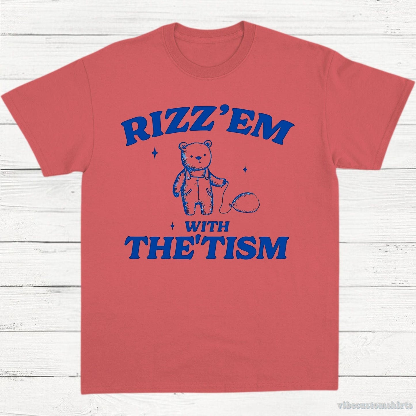 T-Shirt Red / S Rizz Em With The Tism Shirt