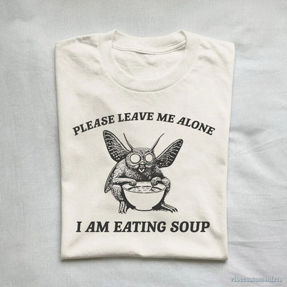 T-Shirt Retro Mothman I Am Eating Soup Cryptid Vintage Shirt