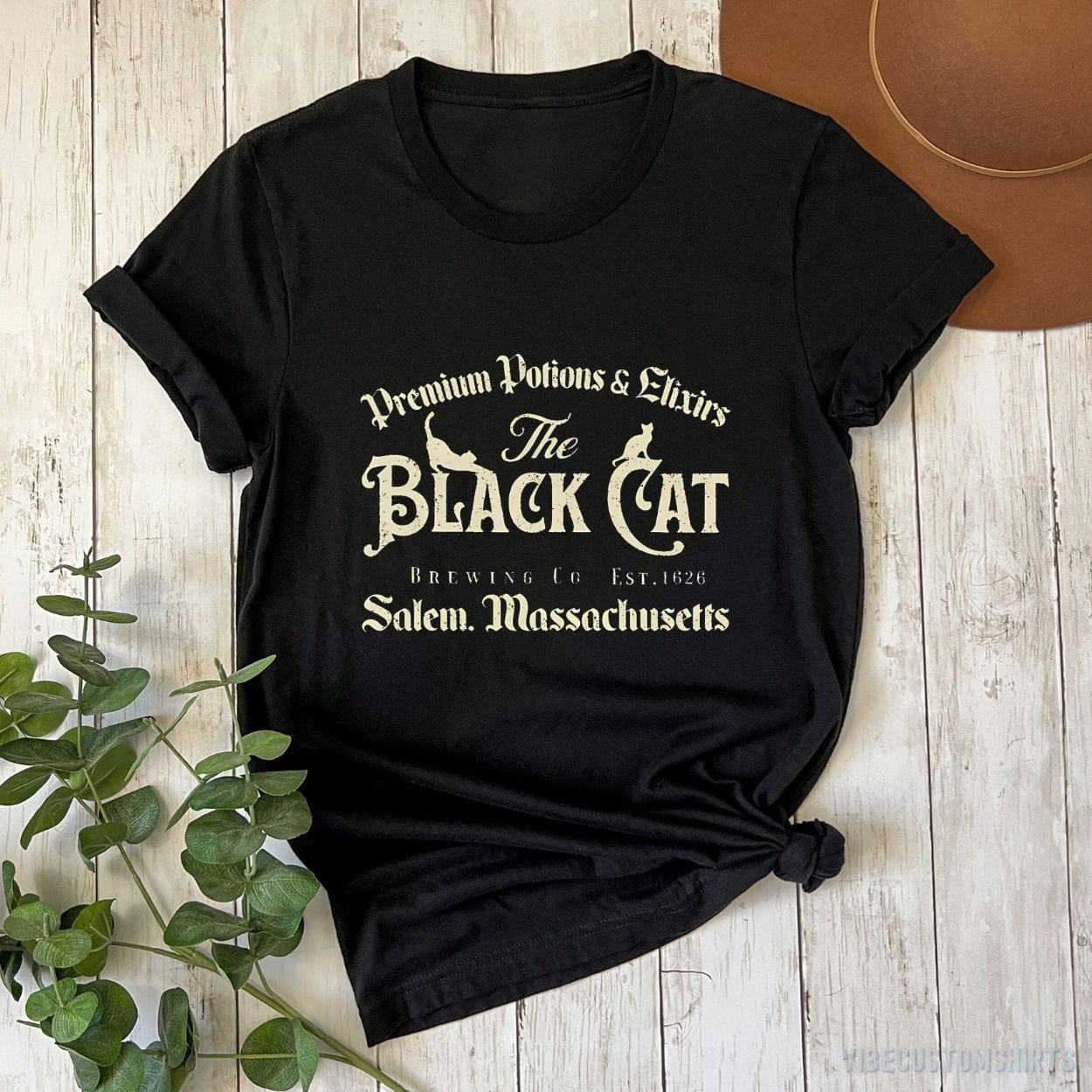 T-Shirt Salem Black Cat Witchy Shirt