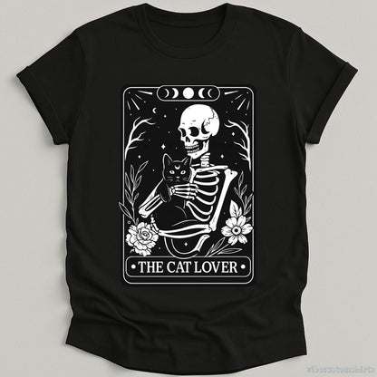 T-Shirt Skeleton Cat Lover Tarot Card Shirt
