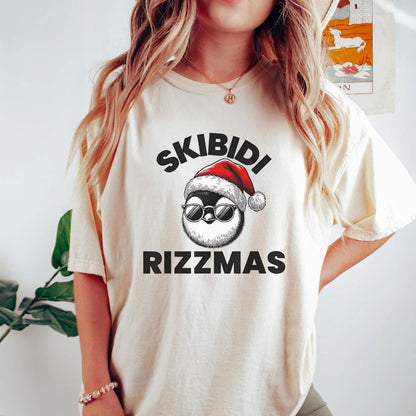 T-Shirt Skibidi Rizzmas Funny Christmas Penguin Unisex Shirt