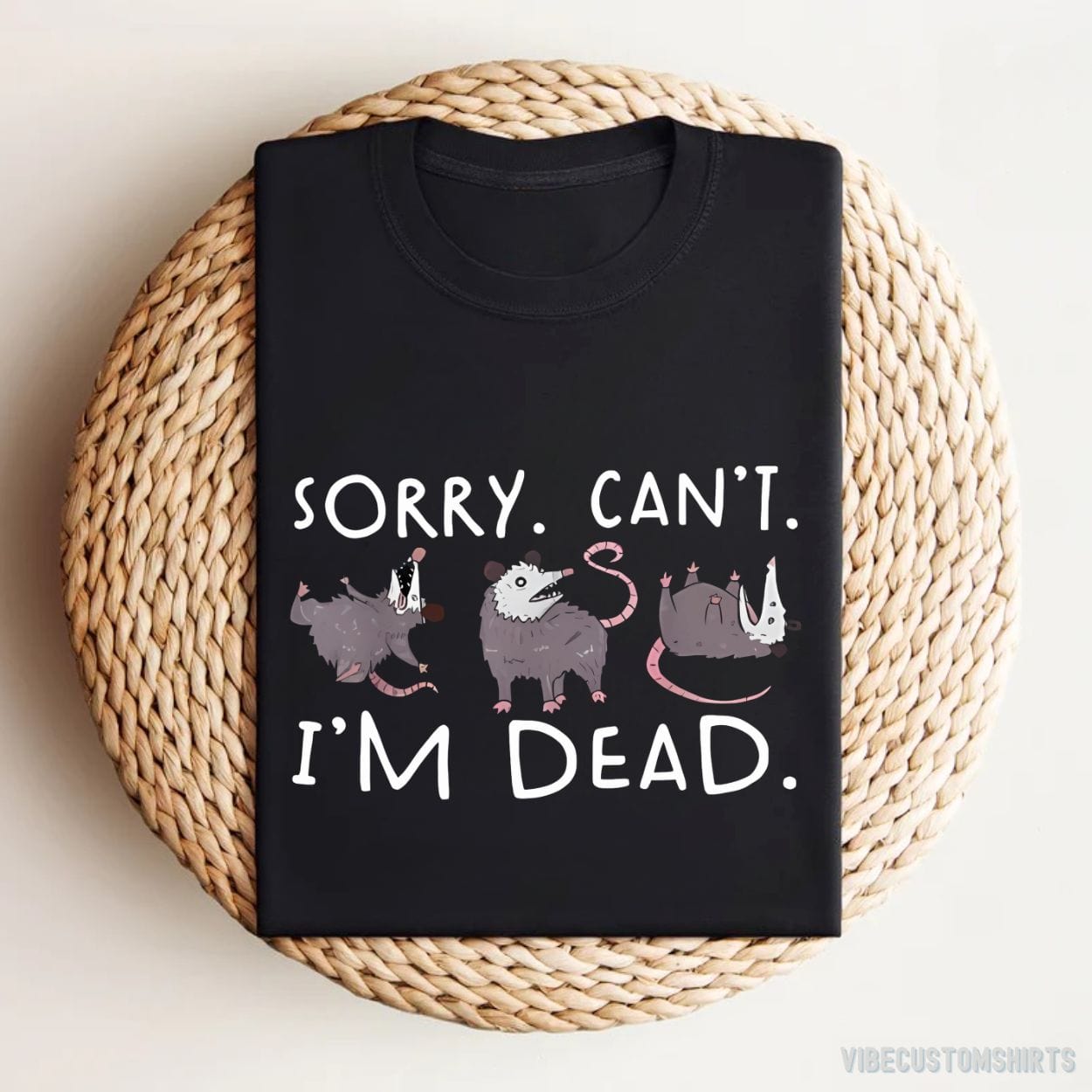 T-Shirt Sorry Can't I'm Dead Possum Shirt