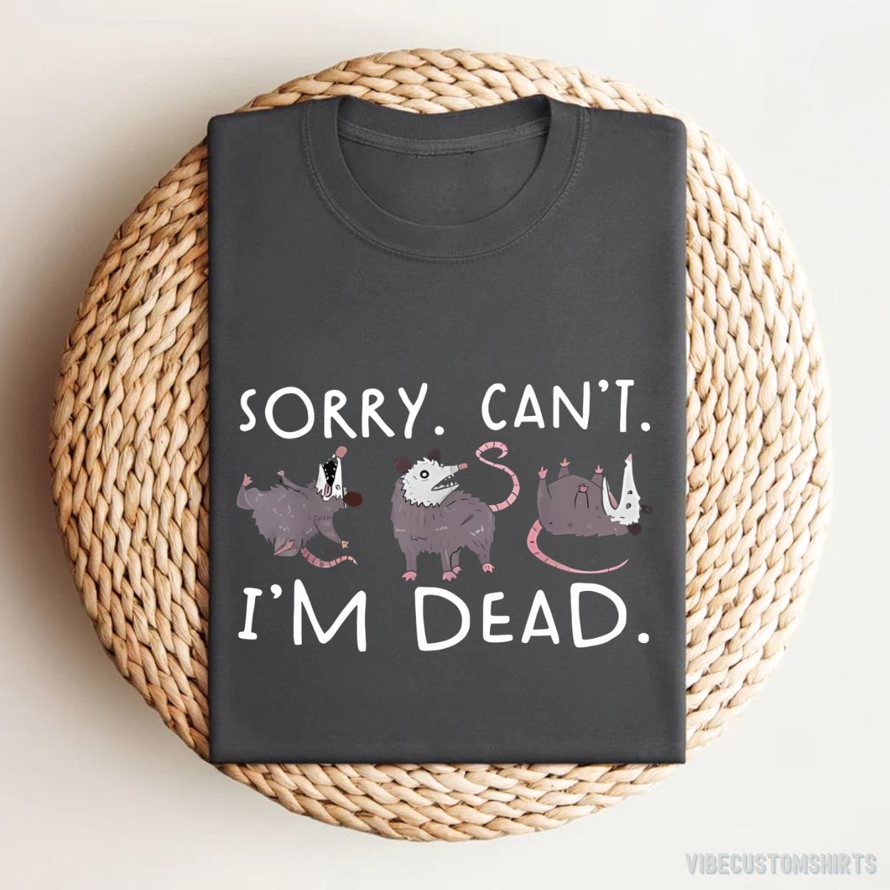 T-Shirt Sorry Can't I'm Dead Possum Shirt