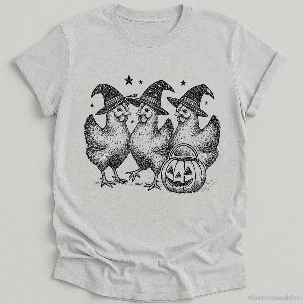 T-Shirt Sport Grey / S Chicken Witches Funny Halloween Shirt