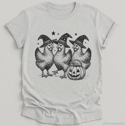 T-Shirt Sport Grey / S Chicken Witches Funny Halloween Shirt