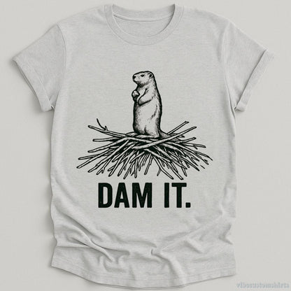 T-Shirt Sport Grey / S Dam it Funny Beaver Shirt