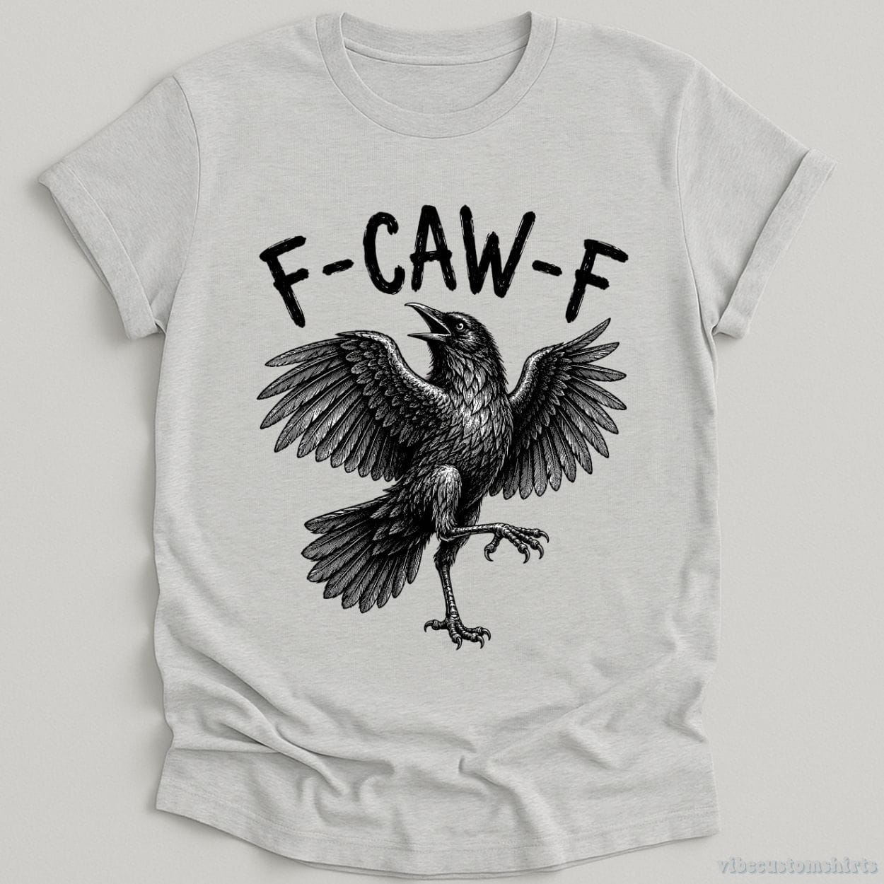 T-Shirt Sport Grey / S F Caw F Black Crow Joke Shirt