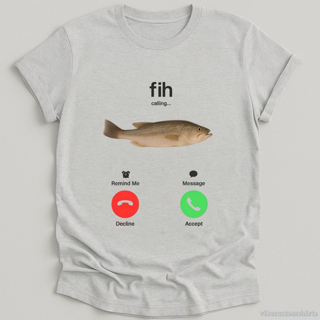 T-Shirt Sport Grey / S Fih Calling Phone Call Misspelled Meme Shirt