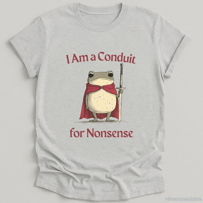 T-Shirt Sport Grey / S I Am a Conduit for Nonsense Vintage Silly Frog Shirt