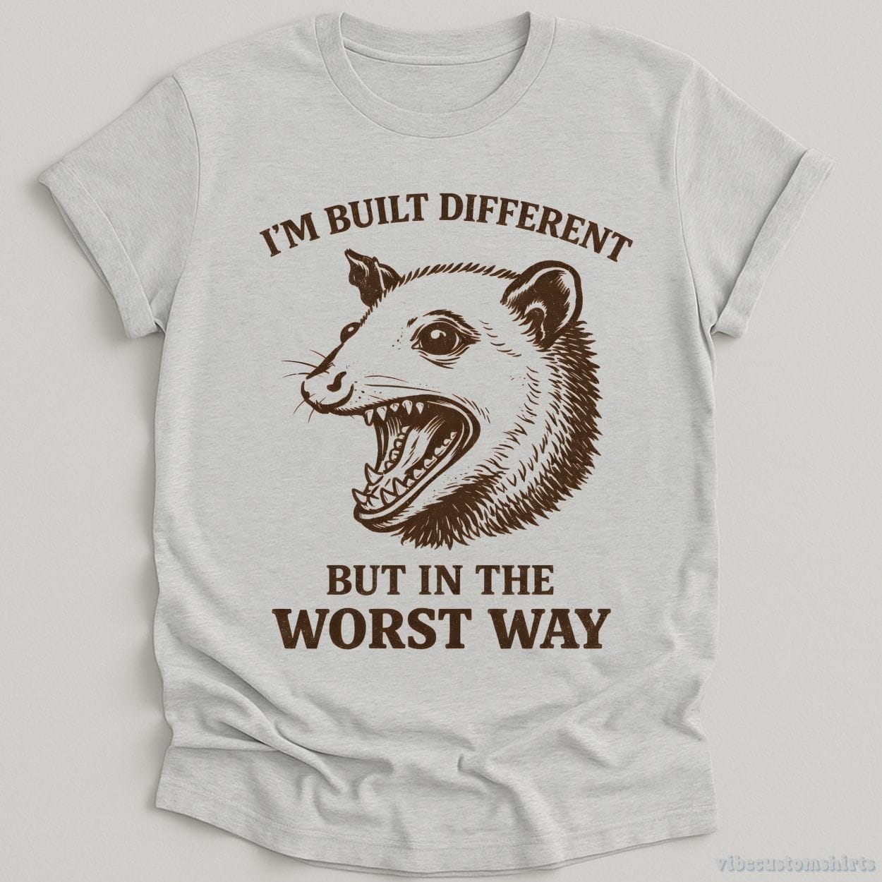 T-Shirt Sport Grey / S I'm Built Different But In the Worst Way Possum Shirt