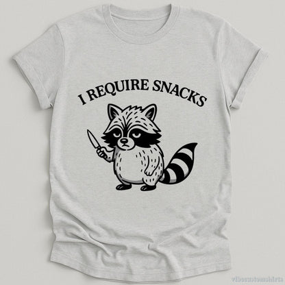 T-Shirt Sport Grey / S I Require Snacks Shirt
