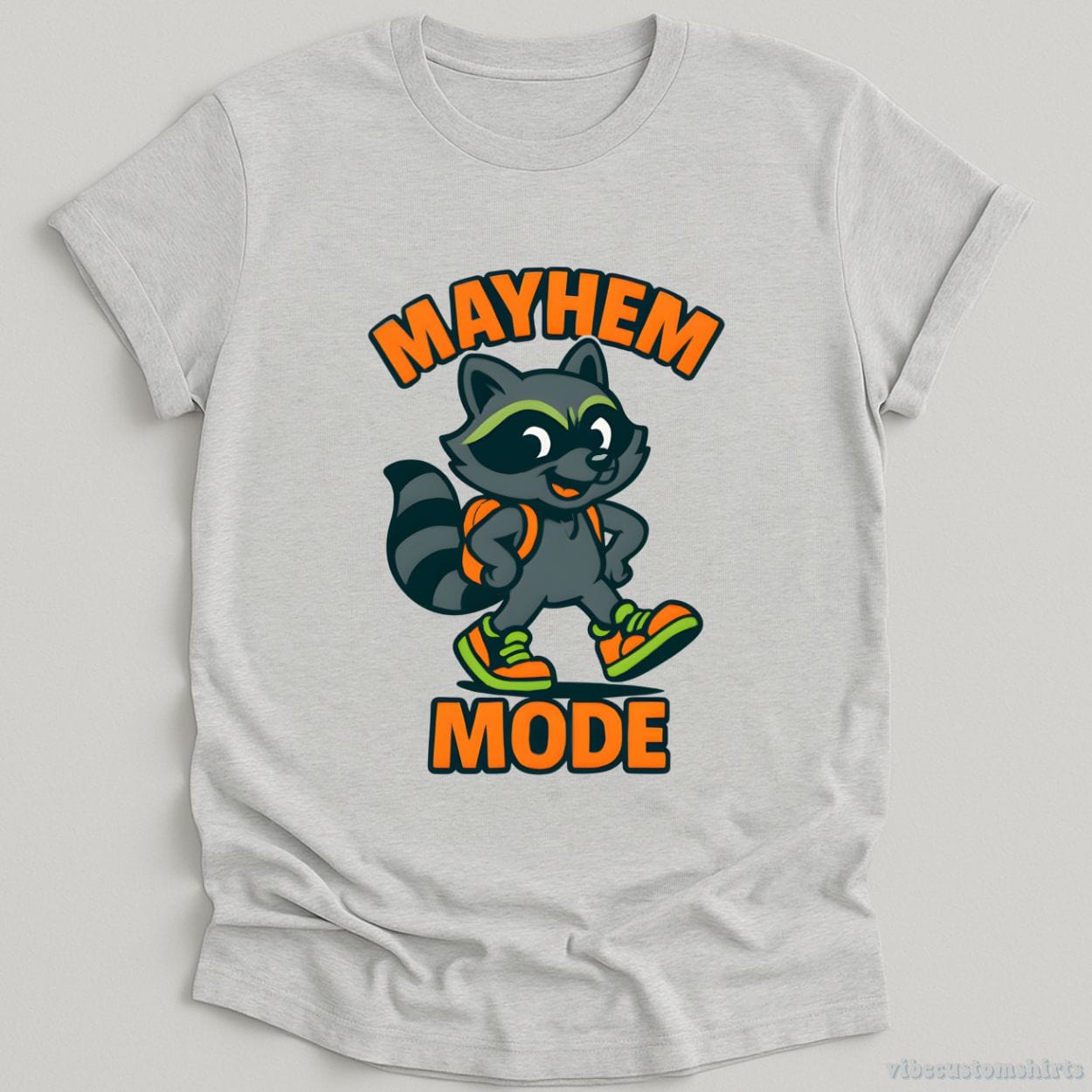 T-Shirt Sport Grey / S Mayhem Mode Cute Raccoon Cartoon Shirt