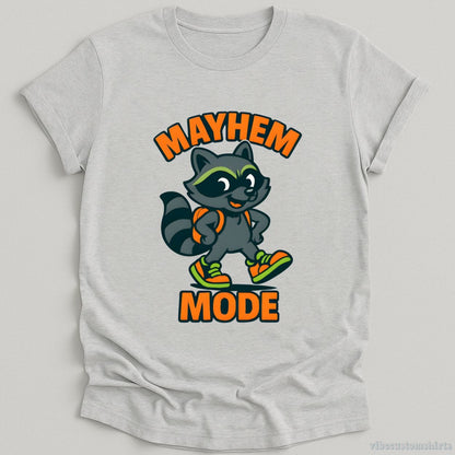 T-Shirt Sport Grey / S Mayhem Mode Cute Raccoon Cartoon Shirt