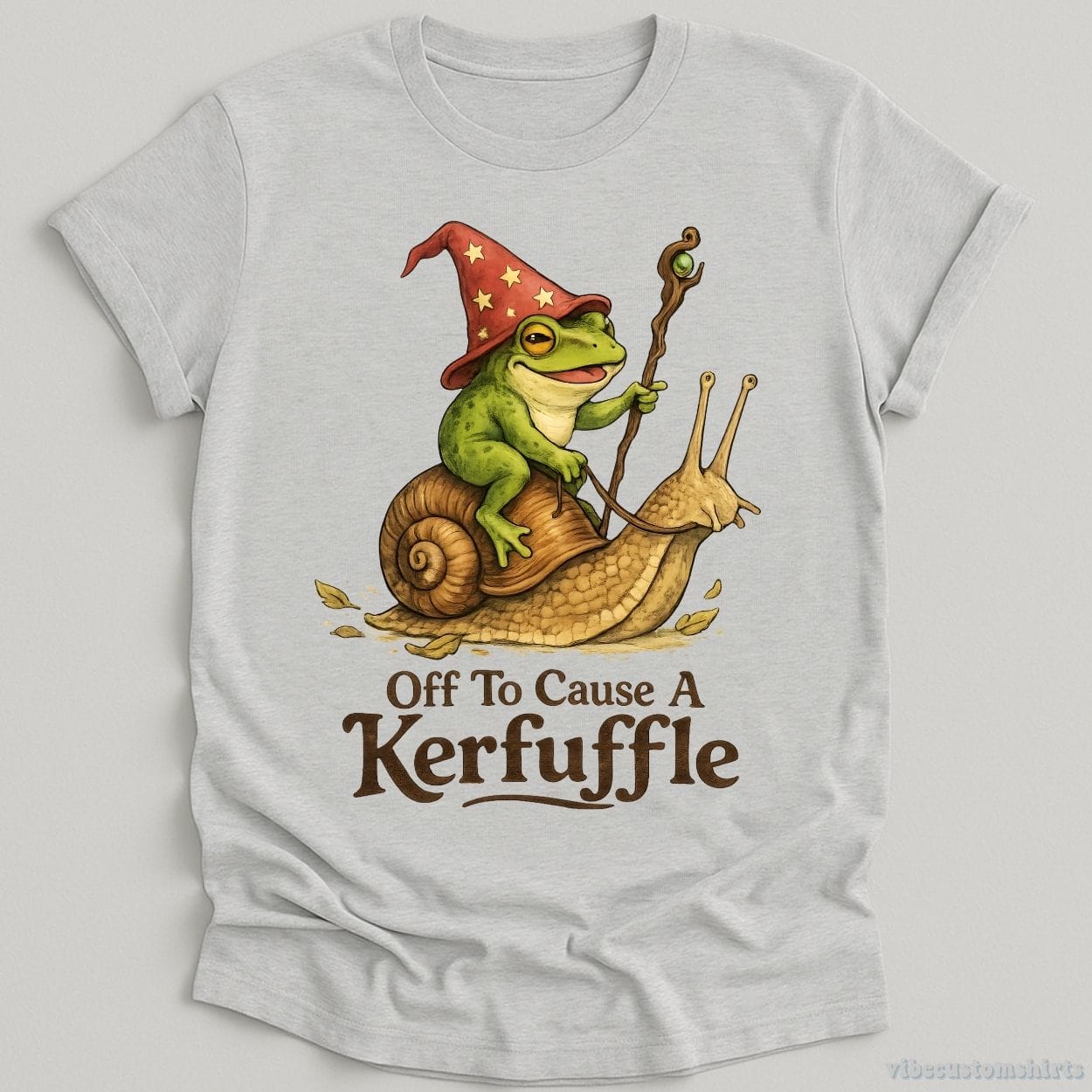 T-Shirt Sport Grey / S Off To Cause A Kerfuffle Frog And Snail Shirt