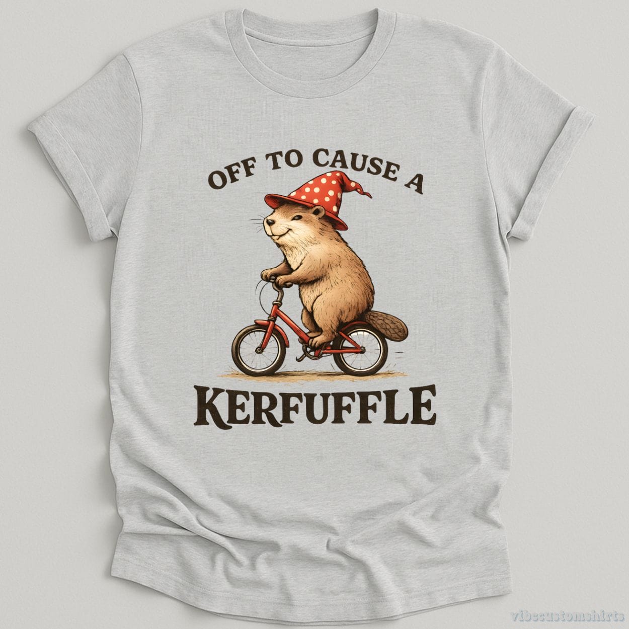 T-Shirt Sport Grey / S Off to Cause a Kerfuffle Vintage Beaver Shirt