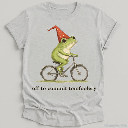 T-Shirt Sport Grey / S Off To Commit Tomfoolery Funny Wizard Frog Shirt