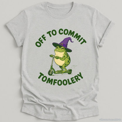 T-Shirt Sport Grey / S Off To Commit Tomfoolery Humorous Frog Shirt