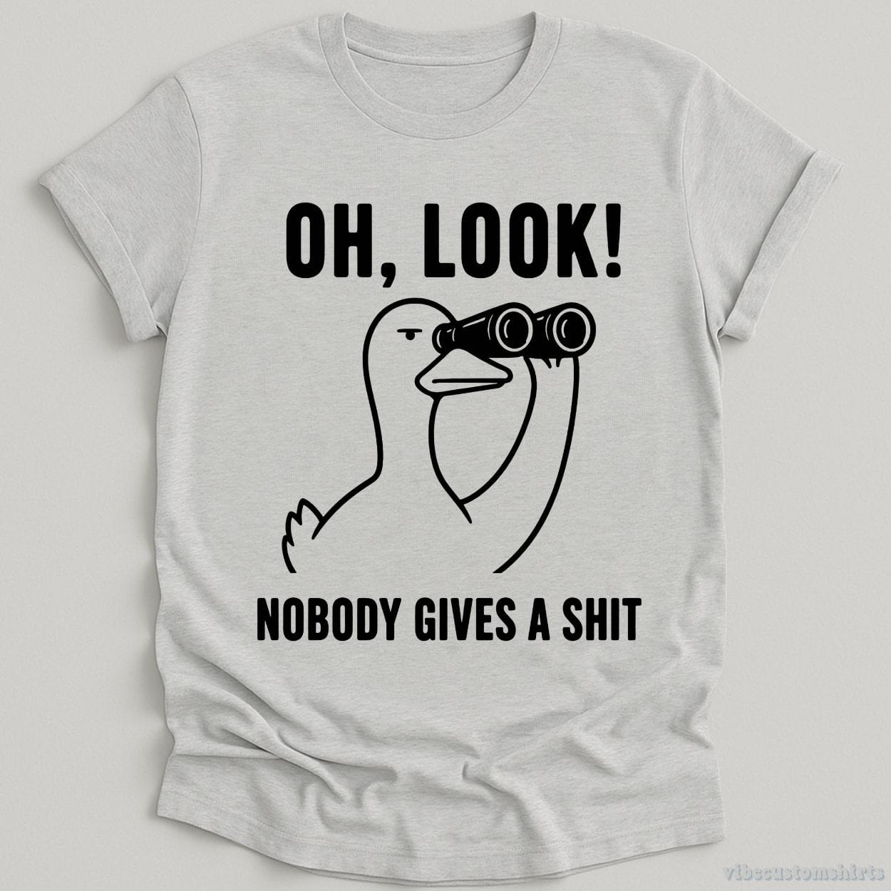 T-Shirt Sport Grey / S Oh Look Nobody Gives A Sh*t Sarcastic Duck Shirt