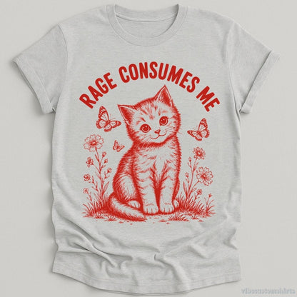 T-Shirt Sport Grey / S Rage Consumes Me Cute Kitten Shirt